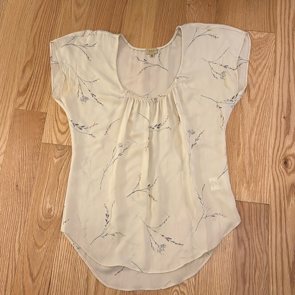 Babaton silk floral top xxs